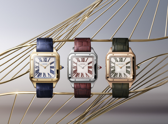 Color aesthetics interprets elegant style Cartier Santos series new watch