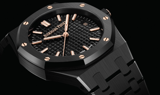 Replica Audemars Piguet launches a new 34mm black ceramic automatic watch for the 50th anniversary of the Royal Oak series